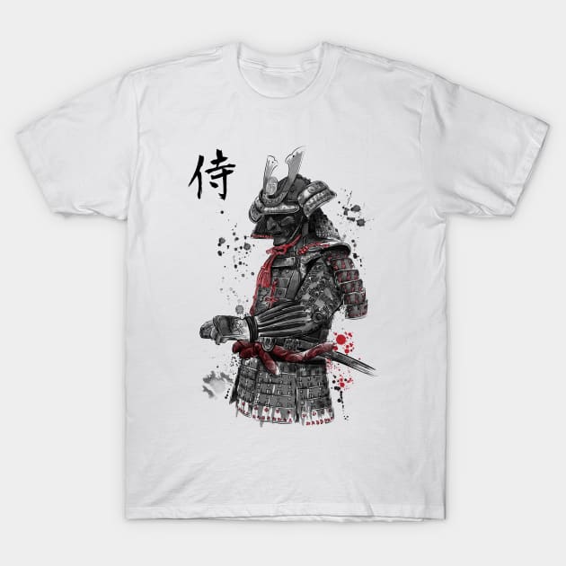 Samurai sumi-e T-Shirt by DrMonekers